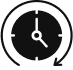 Clock icon with counterclockwise arrow.